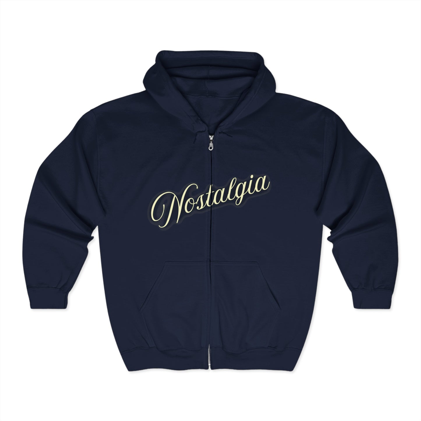 "NOSTALGIA" Full Zip Hooded Sweatshirt